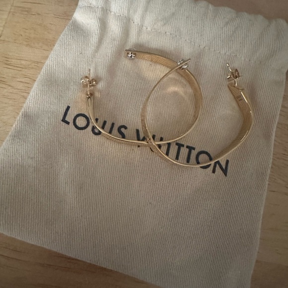 Louis Vuittion Monogram hoop earrings - Picture 4 of 4